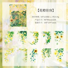 画像1: （雑貨）【シール】花浅悦夏系列-2.花橙佳容【入金期限6/23反映・7月到着】 (1)