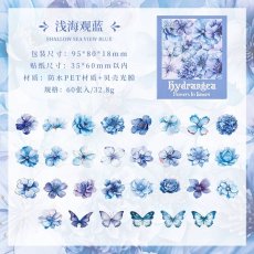 画像1: （雑貨）【シール】繁花入眼系列-6.浅海觀藍【入金期限6/23反映・7月到着】 (1)