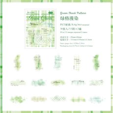 画像1: （雑貨）【シール】彩色格紋舗系列-3.綠格漫染【入金期限6/26反映・7月到着】 (1)