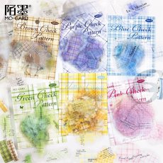 画像2: （雑貨）【シール】彩色格紋舗系列-4.黄格斑斑【入金期限6/26反映・7月到着】 (2)