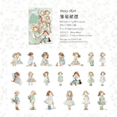 画像1: （雑貨）【シール】娃娃部屋系列-5.雛菊裙擺【入金期限6/26反映・7月到着】 (1)