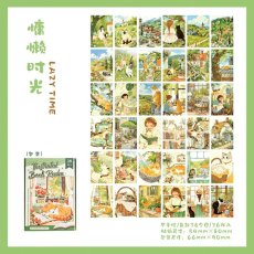画像1: （雑貨）【シール】絵本世界系列-2.慵懶時光【入金期限7/3反映・7月到着】 (1)