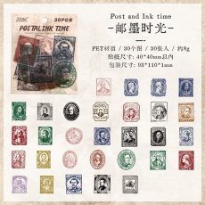 画像1: （雑貨）【シール】印跡旧年系列-1.郵墨時光【入金期限7/22反映・8月到着】 (1)