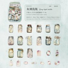 画像1: （雑貨）【シール】瓶中故事系列-2.灰調浅瓶【入金期限8/2反映・8月到着】 (1)