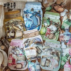 画像2: （雑貨）【シール】瓶中故事系列-3.藍瓶流光【入金期限8/2反映・8月到着】 (2)